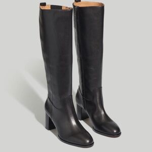 BNIB Madewell Leather Selina Tall Boot Black -8